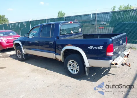 2003 Dodge Dakota Quad Slt из США, поврежденный, VIN 1D7HG48N33S184726